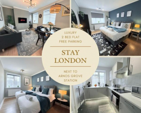 Luxury 2 Bed Flat with Free Parking for Tourists, Business, Contractors